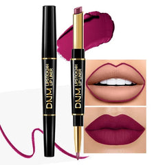 Kaely 2-in-1 Lip Liner & Lipstick Set Kit for Women, Matte Lips Kit with Lip Liner Lip Stains Long Lasting Waterproof 24 Hour Lipstick and Lip Liners Combo Lipliners Pencil Set