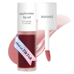 NOONI Korean & Vegan Appleseed Lip Oil Collection – Long-Lasting Hydrating, Plumping, Waterproof Lip Stains