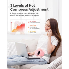 iDOO Cordless Electric Heating Pad With 3 Heat Setting and 3 Massage Modes