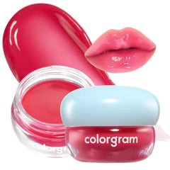 COLORGRAM Tintin Dory Lip Jam – Hydrating & Plumping Tinted Lip Balm | Glossy Lip Blush | Korean Makeup