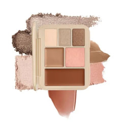 Joocyee 6 Color Multi-Use Face Palette, 5 in 1 Makeup Kit with Eyeshadow Blush Contour Highlighter Lip Color, Travel-Friendly Lookbook Design for Seamless Daily Glow