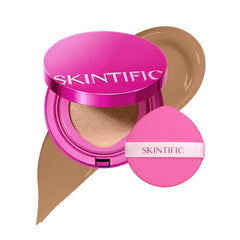 SKINTIFIC Cover Glow & Pink Glow Cushion Foundation Collection – Natural Radiant & Glow Finish, Medium-to-High Buildable Coverage, Multiple Shades Range