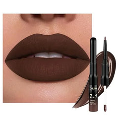Kaely 2-in-1 Matte Lipstick and Lip Liner, Liquid Lip Stain Makeup for women Long Lasting Waterproof Smudge Proof
