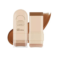 O'CHEAL Concealer Foundation Stick, 2 in 1 Long-Lasting Stick Foundation Concealer with Brush, Full Coverage for Dark Circles & Blemishes Face Contour