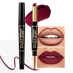 Kaely 2-in-1 Lip Liner & Lipstick Set Kit for Women, Matte Lips Kit with Lip Liner Lip Stains Long Lasting Waterproof 24 Hour Lipstick and Lip Liners Combo Lipliners Pencil Set