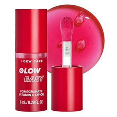 I DEW CARE Lip Gloss Jojoba Seed Oil, Vitamin C, Pigmented Glossy Stain, Hydrating, Korean Makeup, Pink Color, Moisturizing, Nourishing