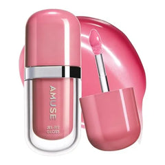 Amuse SEOUL Jel Fit Tinted Lip Gloss, Ultra Shine Plumping Lip Stain, Hydrating Volumizing Lip Tint, Non Sticky, Long Lasting Glossy Finish, K Beauty Makeup High Shine, Buildable Color
