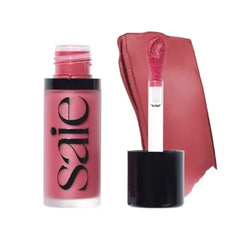 Saie Dew Liquid Blush for Cheeks - Hydrating Cream Blush Stick with a Blendable + Buildable Formula - Skincare Infused Dewy Cheek Tint for a Natural Flush - Glowy Makeup Essential