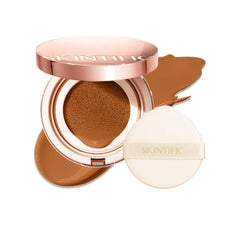 SKINTIFIC Full Coverage Cushion Foundation – Satin Glow, Oil-Control & Waterproof, Buildable Coverage for All Skin Types (25 Shades Collection)