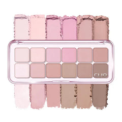 CLIO PROFESSIONAL Eye Palette Air, 12-Color Eye Shadow Palette, Matte Shimmer Mix, Air-Fit Blendable Pigmented Buildable Color, Low Fallout, Daily Korean Makeup