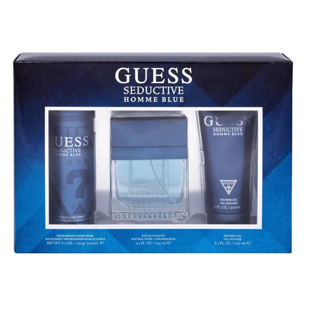 Guess Seductive Blue EDT 100Ml+Deo 226Ml+ Shower Gel 200Ml - AllurebeautypkGuess Seductive Blue EDT 100Ml+Deo 226Ml+ Shower Gel 200Ml