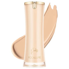 FOCALLURE PerfectBase Lasting Poreless Liquid Foundation, Medium to Full Coverage with Matte Finish, Covers Blemishes & Under-Eye Circles for All Skin Types