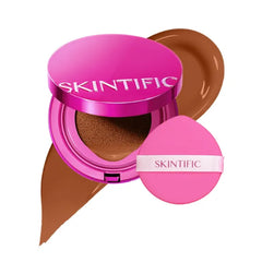 SKINTIFIC Cover Glow & Pink Glow Cushion Foundation Collection – Natural Radiant & Glow Finish, Medium-to-High Buildable Coverage, Multiple Shades Range