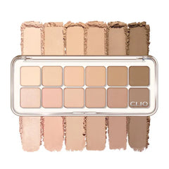 CLIO PROFESSIONAL Eye Palette Air, 12-Color Eye Shadow Palette, Matte Shimmer Mix, Air-Fit Blendable Pigmented Buildable Color, Low Fallout, Daily Korean Makeup