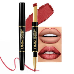 Kaely 2-in-1 Lip Liner & Lipstick Set Kit for Women, Matte Lips Kit with Lip Liner Lip Stains Long Lasting Waterproof 24 Hour Lipstick and Lip Liners Combo Lipliners Pencil Set