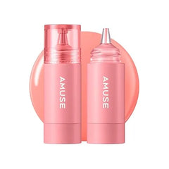 Amuse SEOUL Cheek Tok Tok Liquid Blush, Soft Velvet Cheek Stain, Natural Flush, Long Lasting Cheek Tint, Buildable Matte Finish, Korean Beauty Makeup