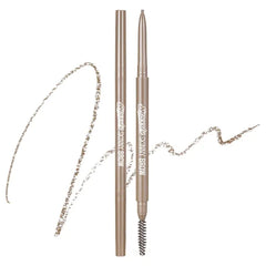 PERIPERA Speedy Skinny Brow, 1.5mm Precise Eyebrow Pencil, Dual-Sided Fine Tip Shades, Define Fills Brow Make up, K Beauty, Korean Make-up