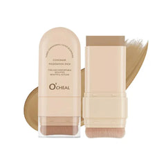 O'CHEAL Concealer Foundation Stick, 2 in 1 Long-Lasting Stick Foundation Concealer with Brush, Full Coverage for Dark Circles & Blemishes Face Contour
