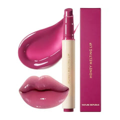 Nature Republic Honey Melting Lip, Soft Lip Stick, Hydrating Gloss, Moisturizing Balms, Sheer Tint, Shine & Nude, Glowy Finish, Korean Make Up