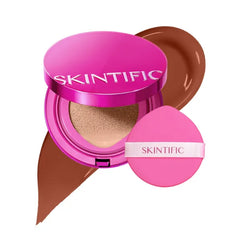 SKINTIFIC Cover Glow & Pink Glow Cushion Foundation Collection – Natural Radiant & Glow Finish, Medium-to-High Buildable Coverage, Multiple Shades Range
