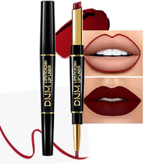 Kaely 2-in-1 Lip Liner & Lipstick Set Kit for Women, Matte Lips Kit with Lip Liner Lip Stains Long Lasting Waterproof 24 Hour Lipstick and Lip Liners Combo Lipliners Pencil Set