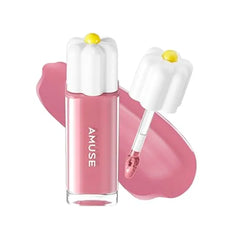 Amuse SEOUL Daisy Flower Dew Tint, Glossy Moisturizing Lip Stain, Watery Glow Lip Tint, Long Lasting Color, Dewy Finish, Korean Beauty Makeup Lightweight, water based formula, comfortable wear