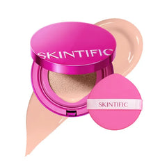 SKINTIFIC Cover Glow & Pink Glow Cushion Foundation Collection – Natural Radiant & Glow Finish, Medium-to-High Buildable Coverage, Multiple Shades Range