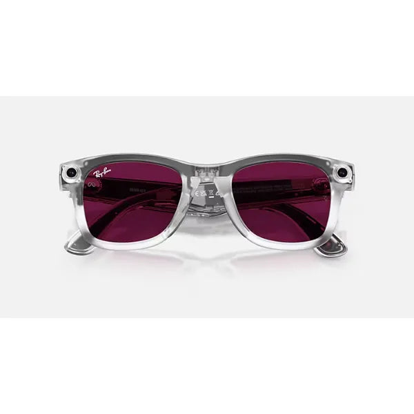 Ray-Ban Meta Wayfarer (Gen 2) Limited Edition Transparent Smart Sunglasses - Clear / Ruby