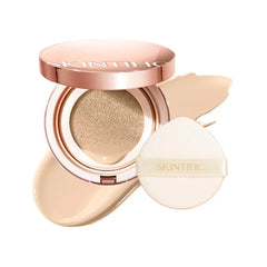 SKINTIFIC Full Coverage Cushion Foundation – Satin Glow, Oil-Control & Waterproof, Buildable Coverage for All Skin Types (25 Shades Collection)