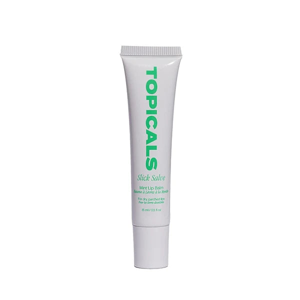 Topicals Slick Salve Mint Glossy Lip Balm – Vegan Hydrating Lip Treatment with Hyaluronic Acid & Ceramides, Soothes Dry Lips, Strengthens Moisture Barrier, Long-Lasting Relief, Paraben-Free