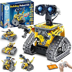 Sillbird Robot Building Kit with Remote Control STEM Gifts for Boys Age 8 13, Technic Coding Robotic Toys for Kids Birthday, Buildable 5in1 Models with 488 Pieces