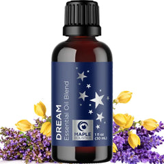 Maple Holistics Sleep Essential Oil Blend for Diffuser - Dream Essential Oils for Diffusers Aromatherapy and Relaxation with Clary Sage Ylang-Ylang Roman Chamomile and Lavender for Sleep Time Support