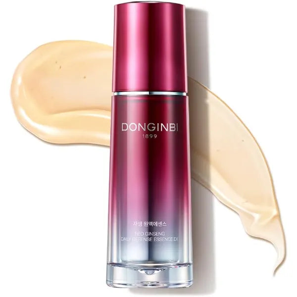 Donginbi Red Ginseng Daily Defense Essence - Firming & Skin Barrier Repair Serum for Dry Skin, Korean Red Ginseng Essence, Korean Skin Care Gifts for Women
