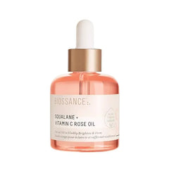 BIOSSANCE Squalane + Vitamin C Rose Advanced Facial Oil  Brightening, Firming, and Hydrating Serum for All Skin Types  Chios Crystal Oil, Damascus Rose Extract & Squalane for Radiance