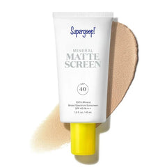Supergoop! Mineral Mattescreen SPF 40 – Oil-Free Mineral Broad Spectrum Sunscreen that Smooths, Minimizes Pores & Controls Shine – Water & Sweat Resistant – 20 mL & 45 mL