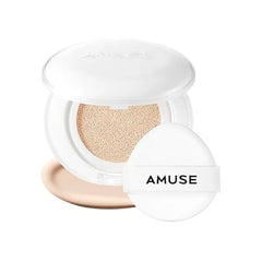 Amuse SEOUL Ceramic Skin Perfector Cushion Foundation, Flawless Coverage, Semi Matte Glow, Long Lasting, Lightweight Satin Finish, Korean Beauty Makeup