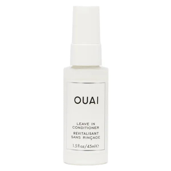 OUAI Leave In Conditioner & Heat Protectant Spray - Prime Hair for Style, Smooth Flyaways, Add Shine and Use as Detangling Spray - No Parabens, Sulfates or Phthalates