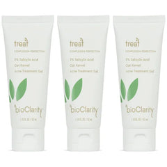bioClarity Acne Treatment Gel | 2% Salicylic Acid + Moisturizing Oat Kernel | 100% Vegan, Clean Ingredients