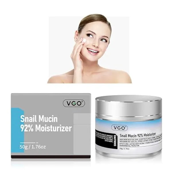 VGO Snail Mucin 92% Moisturizer Daily Face Moisturizer Hydrating Repair Face Gel Cream for Dry & Sensitive Skin, All Skin Types