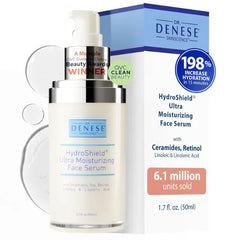 Dr. Denese SkinScience HydroShield Ultra Moisturizing Face Serum – Retinol & Ceramide Formula for Deep Moisture, Radiant Smooth Skin, Fine Line Care