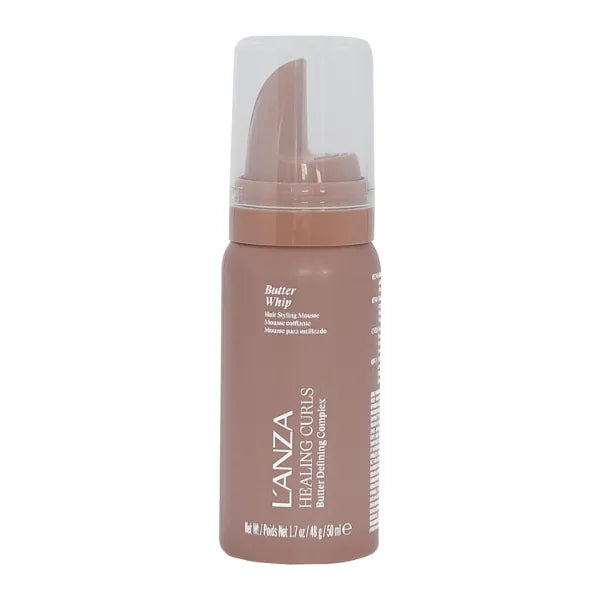 L'ANZA Healing Curls Butter Whip Styling Foam, Hair Styling Mousse for Curly, Coily, Wavy & Afro Hair, Lightweight Control, Anti-frizz & Anti-humidity, Cruelty Free & Vegan, New Bottle