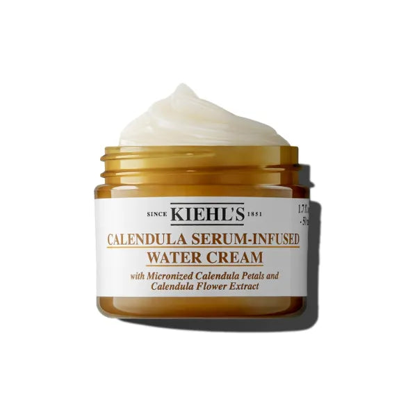 Kiehl's Calendula Serum Infused Water Cream, Soothing Gel Moisturizer for All Skin Types, Visibly Evens Skin Tone & Boosts Radiance, Reduces Redness for Fresh & Radiant Skin