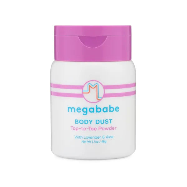 Megababe Sweat Absorbing Body Powder - Body Dust | Hot Weather Essential with Lavender & Aloe, Talc-Free, All Natural