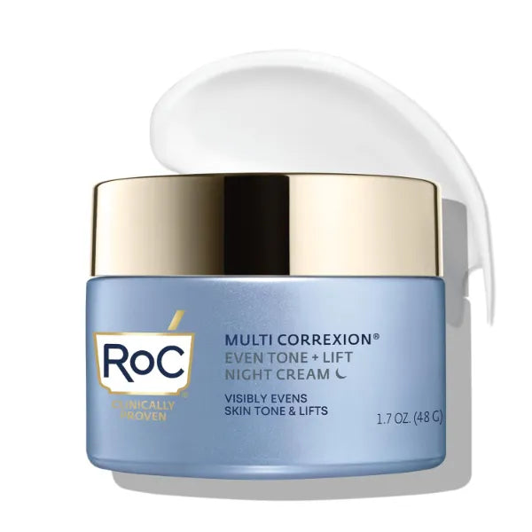 RoC Multi Correxion 5-in-1 Anti-Aging Face, Neck & Chest Cream – Restoring Night Cream with Hexinol + Daily 5 in 1 Facial Moisturizer with Broad Spectrum SPF 30 & Shea Butter for Wrinkle Reduction, Firming & Hydration - 1.7 oz