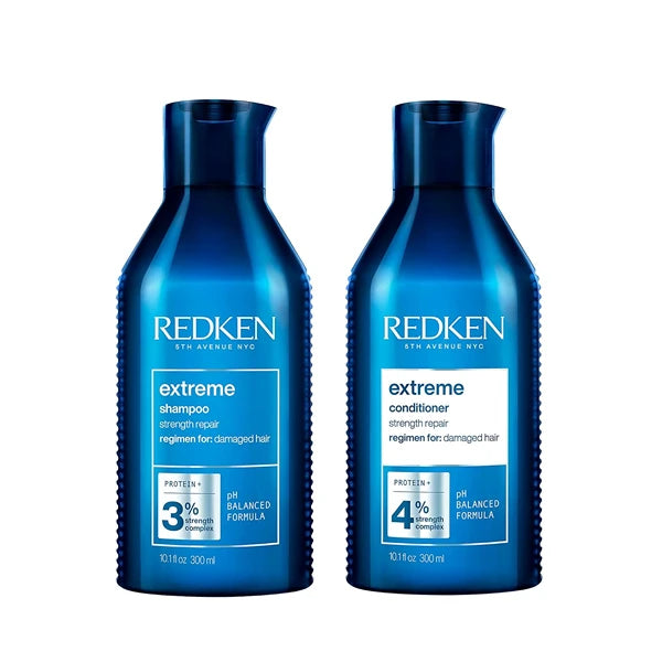 Redken Extreme Shampoo & Conditioner Set For Damaged Hair - Strengthens Hair and Repairs Breakage, Infused With Proteins, 10.1 Fl Oz (Pack of 2)