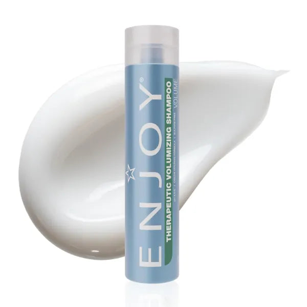 Enjoy Therapeutic Volumizing Shampoo, Scalp Stimulating and Thickening Cleanser for Fine or Thinning Hair, Peppermint, Tea Tree, and Niacin Formula, pH 4.5–5.5