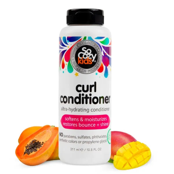 So Cozy Curl Conditioner | For Kids Hair | Softens, Restores Bounce and Shine | No Parabens, Sulfates, Synthetic Colors or Dyes, Sweet-Creme, 10.5 Fl Oz