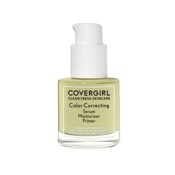 COVERGIRL Clean Fresh Skincare Color Correcting Serum Moisturizer Primer, Redness Neutralizer