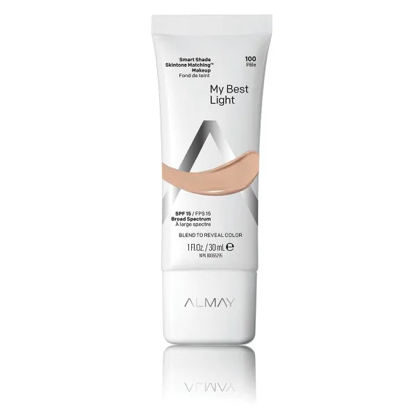 Almay Skintone Matching Foundation, Smart Shade Face Makeup with SPF 15, Hypoallergenic, Oil-Free, Dermatologist-Tested