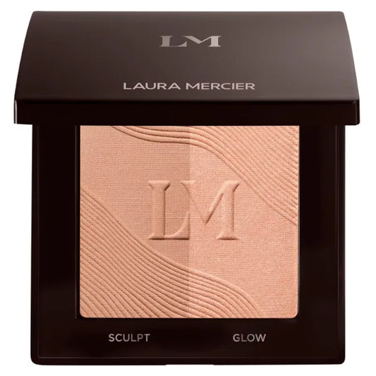 Laura Mercier Bronze Color Infusion, 12HR Long Wear, Talc-Free Bronzer Powder, Skin-Smoothing, Lightweight and Breathable, Natural Glow, Duo with Matte and Luminous Finishes